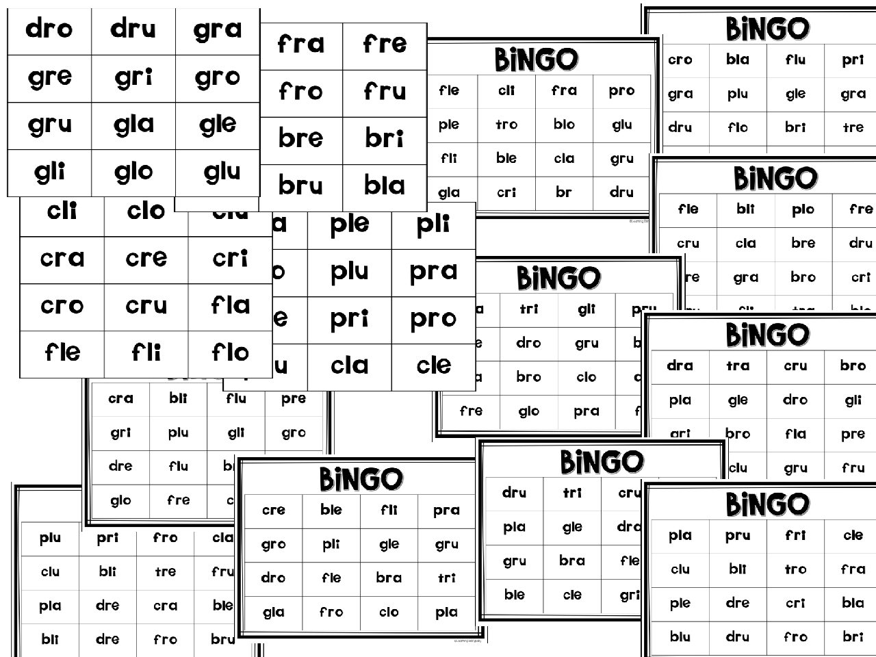 Bingo De Trabadas Silabas Trabadas Juegos En El Aula Vrogue Co