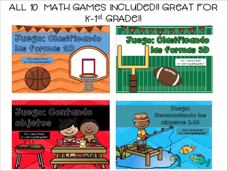 Math Game BUNDLE in Spanish